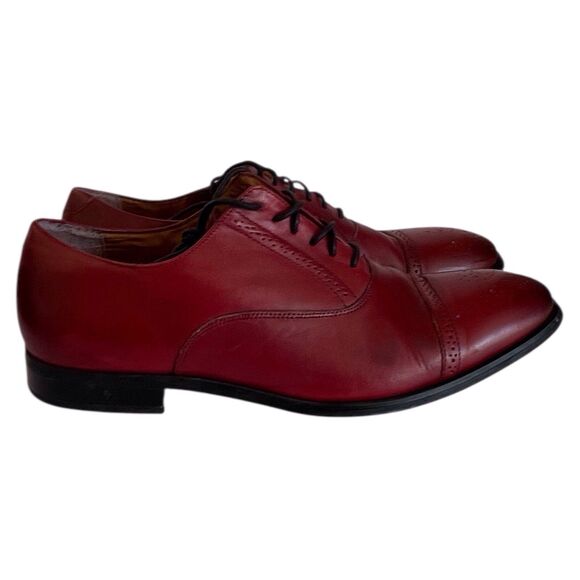 Steve Madden Mens Cordovan Pontic Cap Toe Derby Leather Dress Shoes Size 13M - Picture 3 of 13